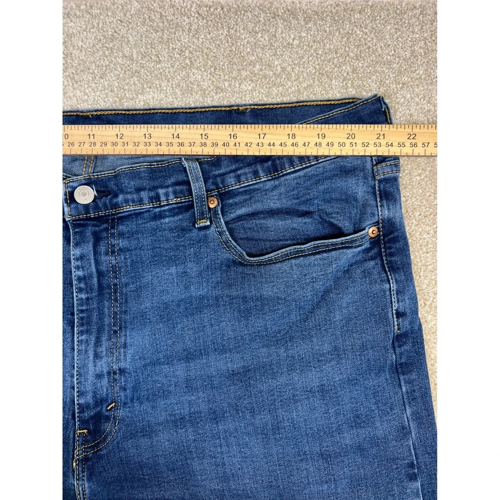 Levi Strauss 502 Regular Taper Fit Men's Jeans Dark Wash Blue Size‎ 42x30 *Read